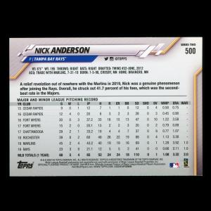 Nick Anderson 2020 Topps All-Star Rookie Rays