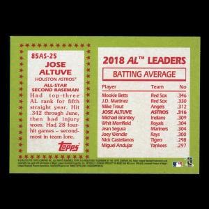 Jose Altuve 2020 Topps 35 Anniversary 85 Retro All Star Astros