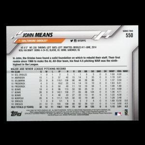 John Means 2020 Topps All-Star Rookie Orioles