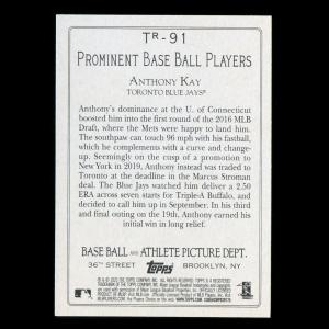 Anthony Kay RC 2020 Topps Turkey Red Rookie Blue Jays