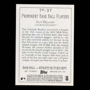 Sam Hilliard RC 2020 Topps Turkey Red Rookie Rockies