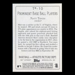 Matt Thaiss RC 2020 Topps Turkey Red Rookie Angels