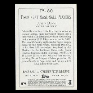 Justin Dunn RC 2020 Topps Turkey Red Rookie Mariners