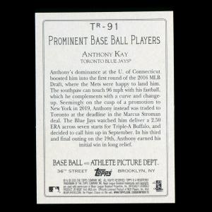 Anthony Kay RC 2020 Topps Turkey Red Rookie Blue Jays