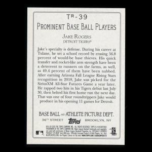 Jake Rogers RC 2020 Topps Turkey Red Rookie Tigers
