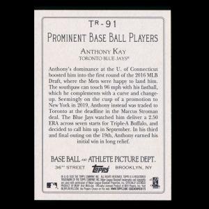 Anthony Kay RC 2020 Topps Turkey Red Rookie Blue Jays