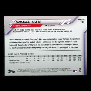 Emmanuel Clase RC 2020 Topps Rookie Indians