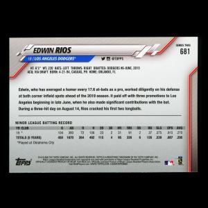 Edwin Rios RC 2020 Topps Rookie Dodgers