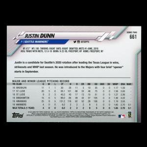 Justin Dunn RC 2020 Topps Rookie Mariners