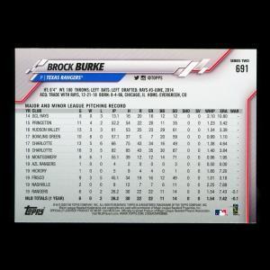 Brock Burke RC 2020 Topps Rookie Inaugural Season Rangers