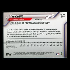 Yu Chang RC 2020 Topps Rookie Indians