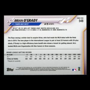 Brian O'Grady RC 2020 Topps Rookie Rays