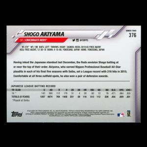 Shogo Akiyama RC 2020 Topps Rookie Reds