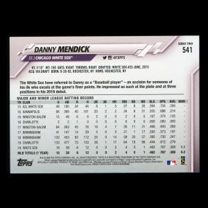 Danny Mendick RC 2020 Topps Rookie White Sox