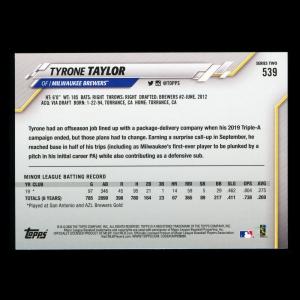 Tyrone Taylor RC 2020 Topps Rookie Brewers