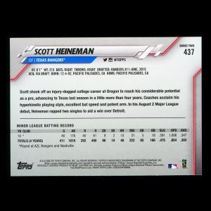 Scott Heineman RC 2020 Topps Rookie Inaugural Season Rangers