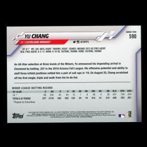 Yu Chang RC 2020 Topps Rookie Indians