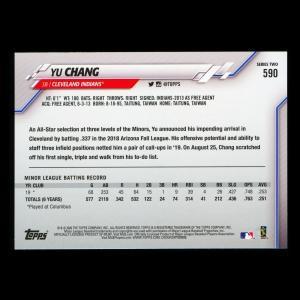 Yu Chang RC 2020 Topps Rookie Indians