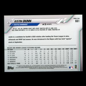 Justin Dunn RC 2020 Topps Rookie Mariners
