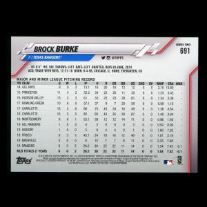 Brock Burke RC 2020 Topps Rookie Inaugural Season Rangers