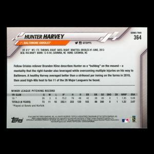 Hunter Harvey RC 2020 Topps Rookie Orioles