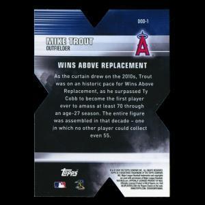 Mike Trout 2020 Topps Chrome Wins Above Replacement 2010s Die Cut Angels