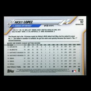 Nicky Lopez 2020 Topps Chrome Sepia Refractor Royals