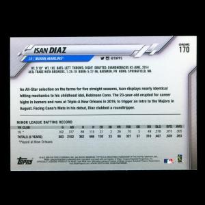 Isan Diaz RC 2020 Topps Chrome Rookie Marlins