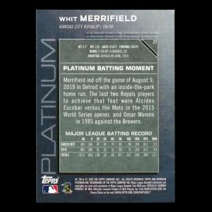 Whit Merrifield 2020 Bowman Platinum Chartreuse Royals