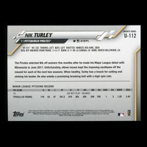 Nik Turley RC 2020 Topps Rookie Pirates