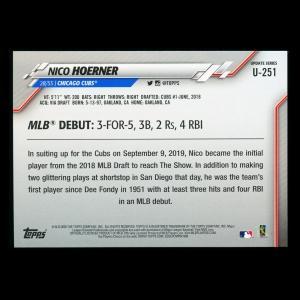 Nico Hoerner RC 2020 Topps Rookie Cubs