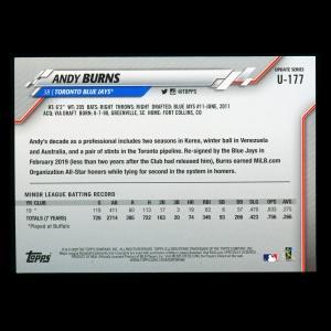 Andy Burns RC 2020 Topps Rookie Blue Jays