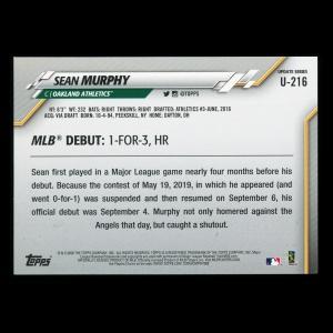 Sean Murphy RC 2020 Topps Rookie Athletics
