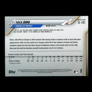 Nick Dini RC 2020 Topps Rookie Royals
