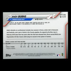Andy Burns RC 2020 Topps Rookie Blue Jays