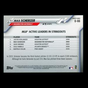 Max Scherzer 2020 Topps Active Leaders Nationals