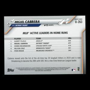 Miguel Cabrera 2020 Topps Active Leaders Tigers