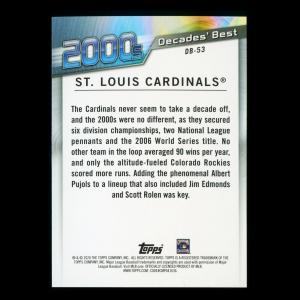 St. Louis Cardinals 2020 Topps Decades' Best Teams 2000s