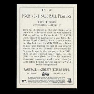 Trea Turner 2020 Topps Turkey Red Nationals