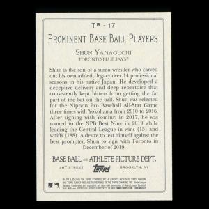 Shun Yamaguchi RC 2020 Topps Turkey Red Rookie Blue Jays