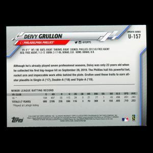 Deivy Grullon RC 2020 Topps Rookie Phillies