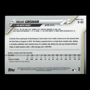 Trent Grisham RC 2020 Topps Rookie Padres
