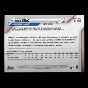 Mike King RC 2020 Topps Rookie Yankees