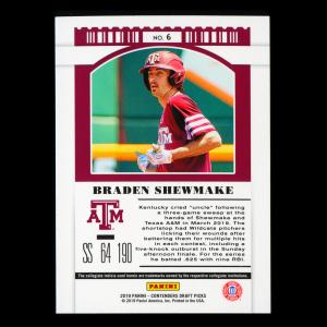 Braden Shwmake 2019 Contenders Draft Picks Season Ticket Aggies