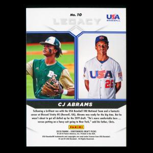 CJ Abrams 2019 Contenders Draft Picks Legacy Titans | USA Baseball