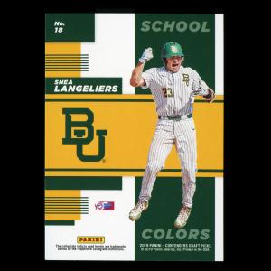 Shea Langeliers 2019 Contenders Draft Picks School Colors Bears