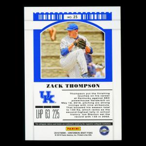 Zack Thompson 2019 Contenders Draft Picks Cracked Ice Season Ticket Wildcats 19/23