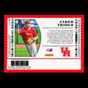 Jared Triolo 2019 Contenders Draft Picks Draft Ticket Auto Cougars