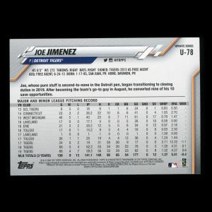 Joe Jimenez 2020 Topps Yellow Tigers