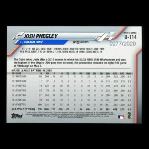 Josh Phegley 2020 Topps Gold Brewers 277/2020